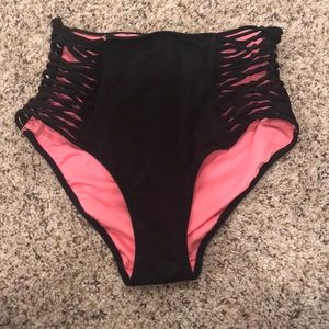 Black High Waisted VS Swimsuit Bottoms